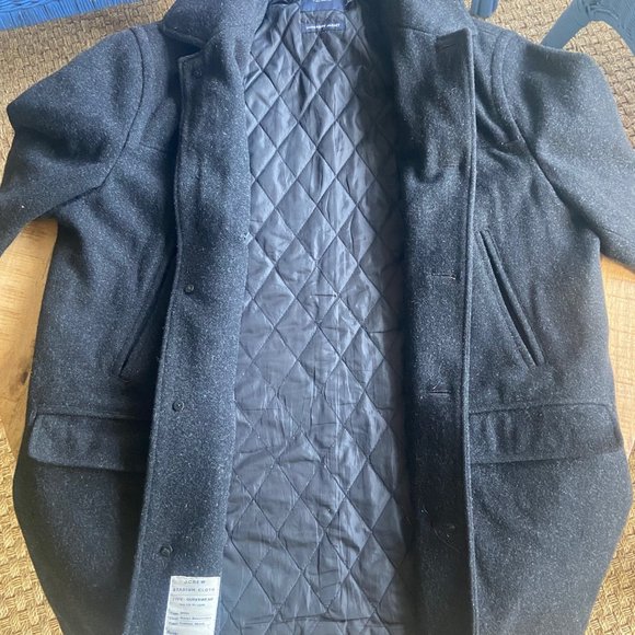 J Crew Mens Wool Black University Jacket Size Large - Picture 1 of 6